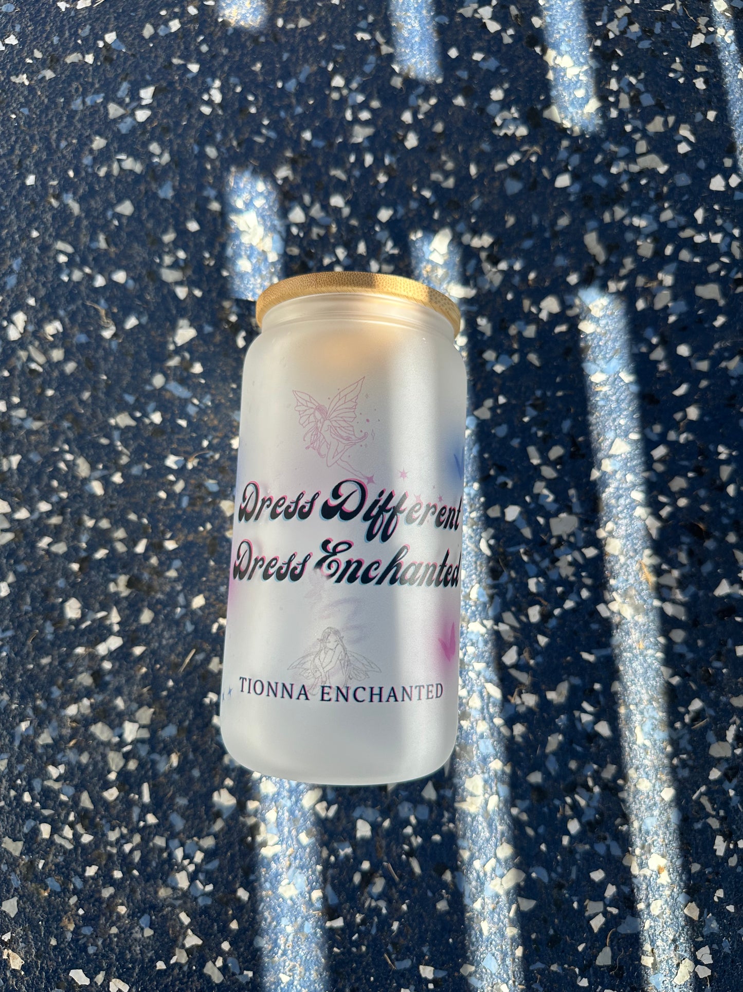 Slogan Frosted Glasses