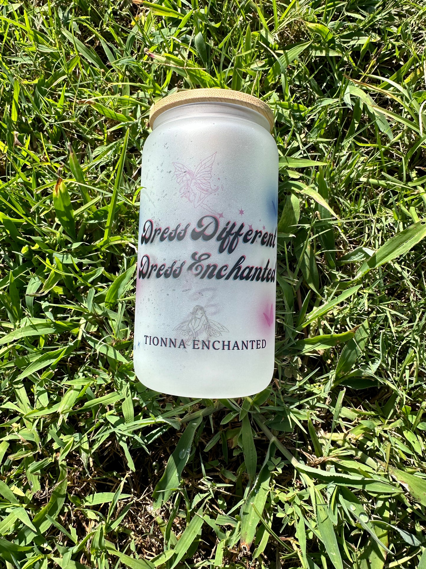 Slogan Frosted Glasses